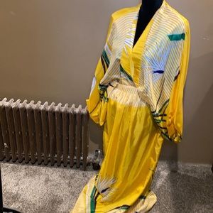 Small/ medium 80s silk 2 piece skirt top